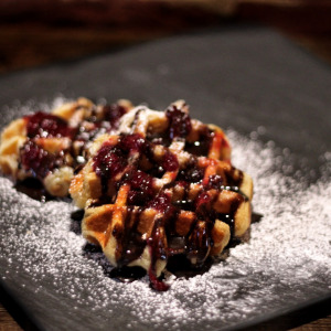 Belgické waffle s ovocím