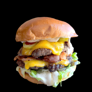 Saint Tropez burger + zemiakové lyžičky + dressing